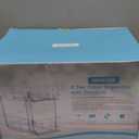 HIHEGD 2-Tier Bathroom Organizer with Dividers, Clear Under Sink and Pull-Out Cabinet Organizer for Kitchen and Pantry Storage