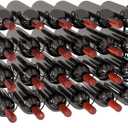 TONLEA 4 Tier Wine Rack - 3-in-1, Stackable, 24-Bottle Wine Storage Rack for Cabinet or Pantry (Dark Black, Version 3.0)