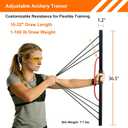 BlancoHabil Archery Strength Trainer, Adjustable 10–32" Draw Length & 1–100 LB Draw Weight Bow Training Aid for Recurve & Compound Bow, Home & Outdoor Range