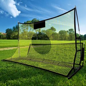 Portable Soccer Rebounder Net, 2 in 1 Soccer Goal Net for Passing and Volley, Soccer Trainer for Team or Solo Training, Soccer Practice Equipment,7ftx4ft