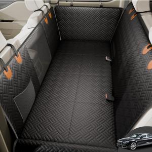 PROZAR Dog Car Seat Cover for Pets, Waterproof Hard Bottom Back Dog Hammock, Anti-Scratch Nonslip Back Seat Covers for Cars/SUVs/Mid-Size Truck