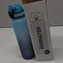 Sahara Sailor Water Bottle, Durable and Leakproof Water Bottles Motivational with Time Marker, Tritan, BPA Free, Wide Mouth with Easy Clean Brush for Gym, Travel, School, Office (1 Bottle) (25.4 Ounces, Galaxy Magic)