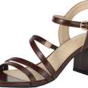 Jussy Women's Chunky Block Strappy Heeled Sandals 2.75 Inch Square Open Toe Ankle Strap High Heels Wedding Bridal Shoes Low Heels Sandals for Party Dress, Size 8M