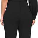 DeftSharp Women's Sexy Cocktail Party Clubwear Casual Working Rompers Long Dressy Jumpsuit (Black, XXL)