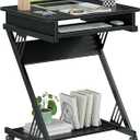 ALISENED Computer Desk for Small Spaces Compact Desk with Keyboard Tray, 23.6*18.9*29.5 inches