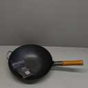YOSUKATA 13.5" Carbon Steel Wok Pan  Pre-Seasoned Flat Bottom Pow Wok for Stir Fry, BBQ, Grill & Camping  Traditional Japanese Chinese Cookware  Compatible with Induction, Electric, Gas, Open Fire (34cm)