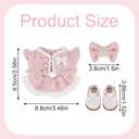 BOXOB 4pcs Doll Clothes Set, Elegant Pink Toy Outfits Stylish Clothes Accessories with Coat Dress Bow Shoes Suitable for 17cm Dolls