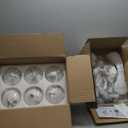 BOKT Mid Century Milk Glass Chandelier Gold G9 Ceiling Chandelier Light Industrial Metal Adjustable Pendant Lighting Farmhouse Large Globe Flush Mount Light Fixture for Dining Room Kitchen Indoor (6 Light-White)