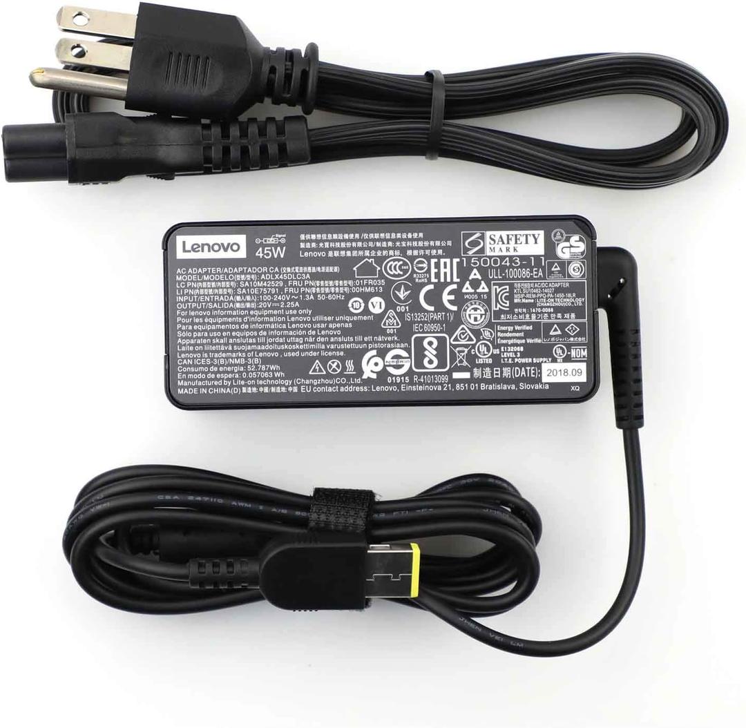 New Genuine ThinkPad Laptop Charger 45W 20V 2.25A Slim Tip AC Adapter ADLX45NCC3A for Lenovo ThinkPad X230s X240 X240S X250 X260 X270 T440 T440S
