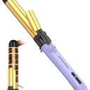 Rotating Curling Iron, ZAVAREA 1 1/ 4 Inch Automatic Curling Iron Self Curling Wand with Extra Long Barrel for Medium and Long Hair, Dual Voltage Auto Rotating Hair Curler for Curls and Waves