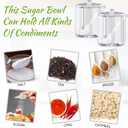 Tioncy 12 Pcs Ice Cream Bar Supplies Sugar Bowls with Lid and Spoon Acrylic Candy Dispenser Party Bar Hot Cocoa Sundae Caramel Apple Dipping Container with Tag (8 oz,Clear)