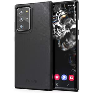Crave for Galaxy Note 20 Ultra Case, Shockproof Protection Dual Layer Case for Galaxy Note 20 Ultra (6.9 inch) - Black