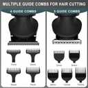 Scttomon Beard Trimmer for Men Professional Mens Beard Grooming Kit T-Blade Trimmer Electric Shaver Razor Nose Body Trimmer Hair Cutting Kit Cordless 7 in 1 Black