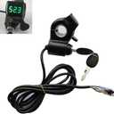 12V-99V Electric Scooter/E-Bike Thumb Throttle Accelerator LCD Display Voltage for E-Scooter Electric Bike