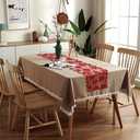 Christmas Table Runner Lace Table Runner with Red Leaves, Christmas Runners for Table, Xmas Table Decorations Tables Flag Holiday Table Runners for Xmas Wedding Party Home Decor