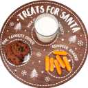 Santa Cookie Plate, Wooden Christmas Eve Treats for Santa Board, Santa Tray for Milk, Cookies and Carrot, Reindeer Snack Plate for Holiday Celebration, Christmas Table Decoration, Holiday Home Decor