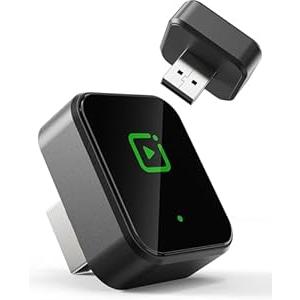 CarPlay Wireless Adapter for iPhone, 2025 Upgraded Converts Wired to Wireless Carplay Adapter Dongle, Plug & Play, Auto Connect, Mini Size, Zero Latency, Compatible with Vehicles 2016+& iPhone(Grey)