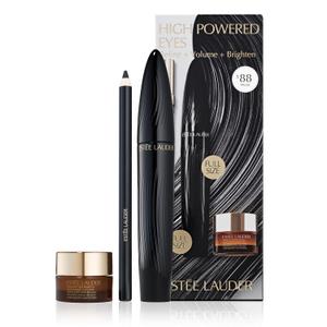 Este Lauder High Powered Eyes Turbo Lash Mascara 3 Piece Gift Set | Define + Volume + Brighten | Includes Mascara, Under Eye Cream, Eyeliner