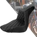 HDBUBALUS Driver Passenger Seat Motorcycle Two-Up Seat Fit for Harley FLSTF FXBRS Softail Fatboy 2018-2025 Breakout 2023-2025 (Black Stitching)