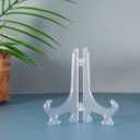Artliving 5" Clear Plastic Easels or Stand/Plate Holders to Display Pictures or Other Items at Weddings, Home Decoration, Birthdays, Tables (24 Pack)