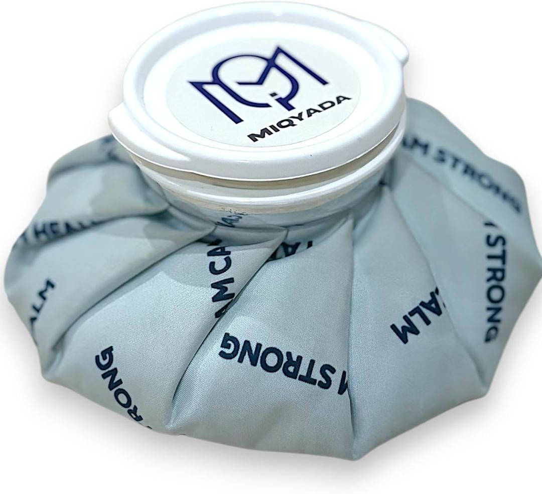 Reusable Ice Pack for Injuries No Leak Hot Water Bag with Washable Cover Adjustable Wrap Refillable Ice Pack for Migraine Back Knees Hand Foot Kids IcePack Bag for Injuries Hot Pack Pain Relief (6 Inch, Light Blue)