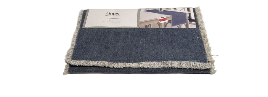 Peppermint Denim Chambray Runner 13x72inch