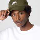 Nike Club Unstructured Futura Wash Cap, Medium Olive/White, Medium/Large (Green, M/L)