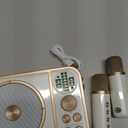 Mini Karaoke Machine for Kids with 2 Wireless Microphone, Portable Bluetooth Speaker, Kids Karaoke Machine to Sing Anywhere, for Girls, Ideal for Party, Birthday, Family Meeting (White)