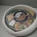 Round Charcuterie Board with Clear Lid, Travel Picnic Portable Cheese Board Charcuterie Boxes, Meat Fruit Serving Tray Platter, House Warming Gifts New Home, Gifts for Women (5 Compartments-round-black)