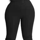 HBQ Women's 2 Piece Tracksuit Sets Long Sleeve Zip Up Crop Tops and Flare Pants Casual Workout Oufit Jogger Loungewear Set (X-Large, Black)