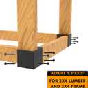 Heavy Duty Workbench Bracket Kit - 8 Pcs Steel 3-Way Right Angle Corner Brackets for DIY Custom Workbench, Shelving, Work Table, Fits 2x4 (Actual 1.5"x3.5") Wood