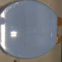 Blue Round Toilet Seat Natural Wood Toilet Seat with Zinc Alloy Hinges, Easy to Install also Easy to Clean, Scratch Resistant Toilet Seat by Angol Shiold (Round, Blue)
