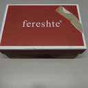 fereshte Women's Feather Mule Sandals, Kitten Heel, Square Open Toe, Slip On, Fluffy Fur Clear Strap Black 36 - insole length: 23cm/ 9.06 inch - US 5.5