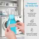3 Pack Laundry Detergent Dispenser with 5 Labels, 40 OZ Plastic Fabric Softener Bottle, Reusable Detergent Container, Laundry Room Organizer for Liquid Soap Powder Bleach Scent Booster Beads