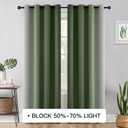 COSVIYA Curtains & Drapes Ombre Sage Green Curtains 84 inch Length 2 Panels, Grommet Room Darkening Light Blocking Insulated Thermal Gradient Window Curtains for Bedroom/Living Room,52x84 inches