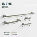 Bathroom Accessory Set Satin Nickel - 4-Piece, Towel Bar Set