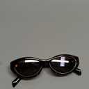 Trendy Oval Sunglasses for Women Retro Small Cat Eye Glasses 90s Shades (Tortoiseshell)