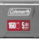 Coleman Classic Series Insulated Portable Rolling Cooler with Wheels, Leak-Resistant Outdoor Hard Cooler Keeps Ice up to 5 Days, 100-Quart