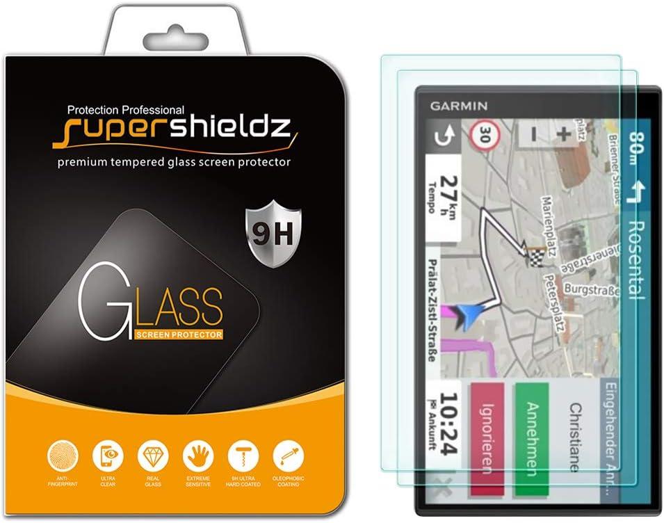 Supershieldz (2 Pack) Designed for Garmin DriveSmart 61/65 / 71/76 Tempered Glass Screen Protector, Anti Scratch, Bubble Free