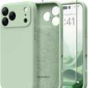 Magnetic for iPhone 17 Pro Max Case, Compatible with MagSafe, [Full Camera Protection][Screen Protector] Silicone Shockproof Protective Phone Case for iPhone 17 Pro Max 6.9", Light Cyan
