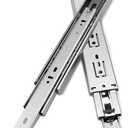 Gobrico 18 Inch 100 LB Capacity Full Extension Soft/Self Close Ball Bearing Side Mount Drawer Slides - 10 Pair Pack