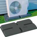 Mini Split Pad for Condenser: Ground Base for Air Conditioner Outdoor Condenser Units, Plastic Equipment Pad for Ductless Minisplit Heat Pump Systems HAVC, Gray, 34.6" x 18.1" x 2"