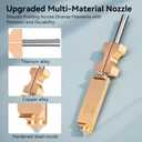 2PCS 0.4mm AD5X Nozzle,Quick-Swap Copper Alloy Hardened Steel 3D Printer Hotend with Silicone Cover and Nozzle Wiper Support High Flow Printing ONLY Compatible with Flashforge AD5X 3D Printer