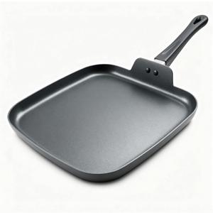 Nonstick Square Griddle Pan for Pancakes Eggs Bacon, 10 inch Family Breakfast Griddle. Aluminum Flat Top Griddle Pan for Gas Electric Stove, Even Heat Distribution Warp-Proof Easy Clean
