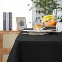 Hiasan 70 X 70 Inch Square Textured Tablecloth - Waterproof Spillproof Antiwrinkle Jacquard Table Cloth for Kitchen and Dining Dinner, Outdoor Picnic, Holiday and Parties, Black