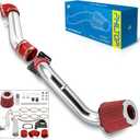PHILTOP 2.75" Cold Air Intake Kit System Compatible with Mitsubishi Eclipse 2000-2005 2.4L L4, High Performance, Red