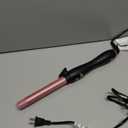 Rotating Curling Iron 1 Inch, Automatic Extra-Long Barrel Curling Iron with 30s Fast Heating for Beginners Long Hair Lasting Waves, Adjustable Temperature, Universal Voltage for Travel, Rose Gold