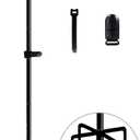 Koutemie 49 Inch Extra Tall Garden Flag Stand Holder Pole with 5 Prong Bases for 12 x 18 Outside Fall Yard Flags Dcor, Matte Black