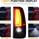 LED Tail Light + 3rd Brake Light Kit Fit for Chevy Silverado 1500 2500 HD 1999-2002, for GMC Sierra 1500 2500 HD Fleetside 1999-2003, Taillights and High Mount Stop Light, 3 Pcs, Smoke Lens