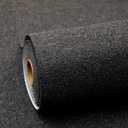 SHUFA Black Brown Cotton-Like Textured Grasscloth Wallpaper Matte Thick Real Woven Fabric Peel and Stick Contact Paper Removable Self Adhesive Washable (16.5"x236.2") A4